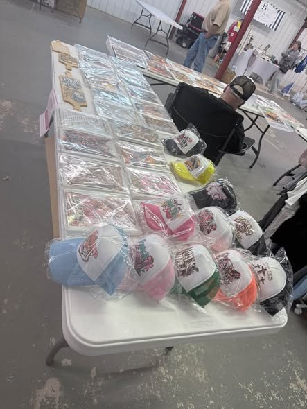 Custom hats on our table